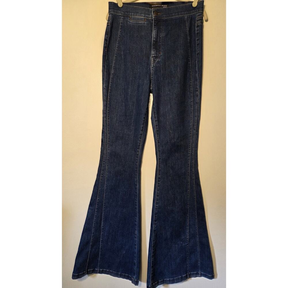 Veronica Beard Sheridan Exaggerated Flare High Rise Jeans Keystone Plus 30x34